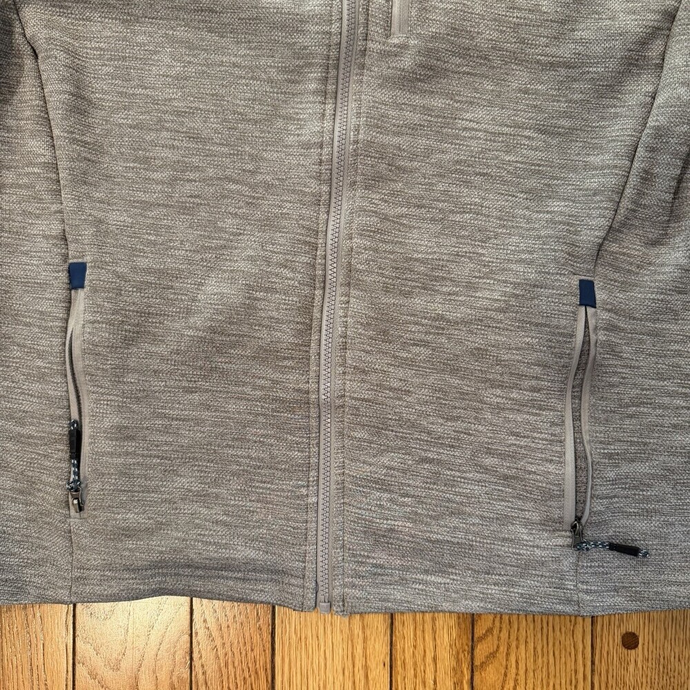Mens Orvis Bonded Mesh Full Zip Jacket - Light Gray & Blue - Sz. M Pockets - Picture 5 of 13